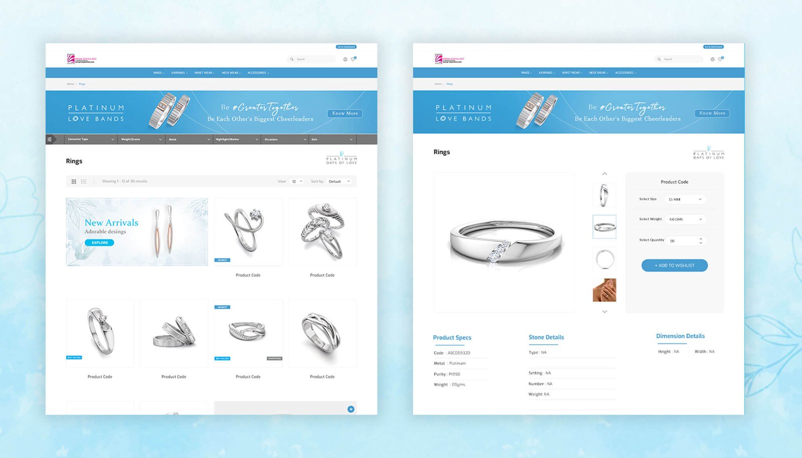 Platinum Product Page Frontend